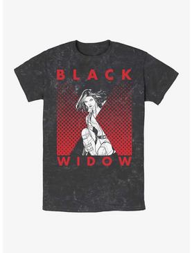 Marvel Black Widow Halftone Mineral Wash T-Shirt, , hi-res
