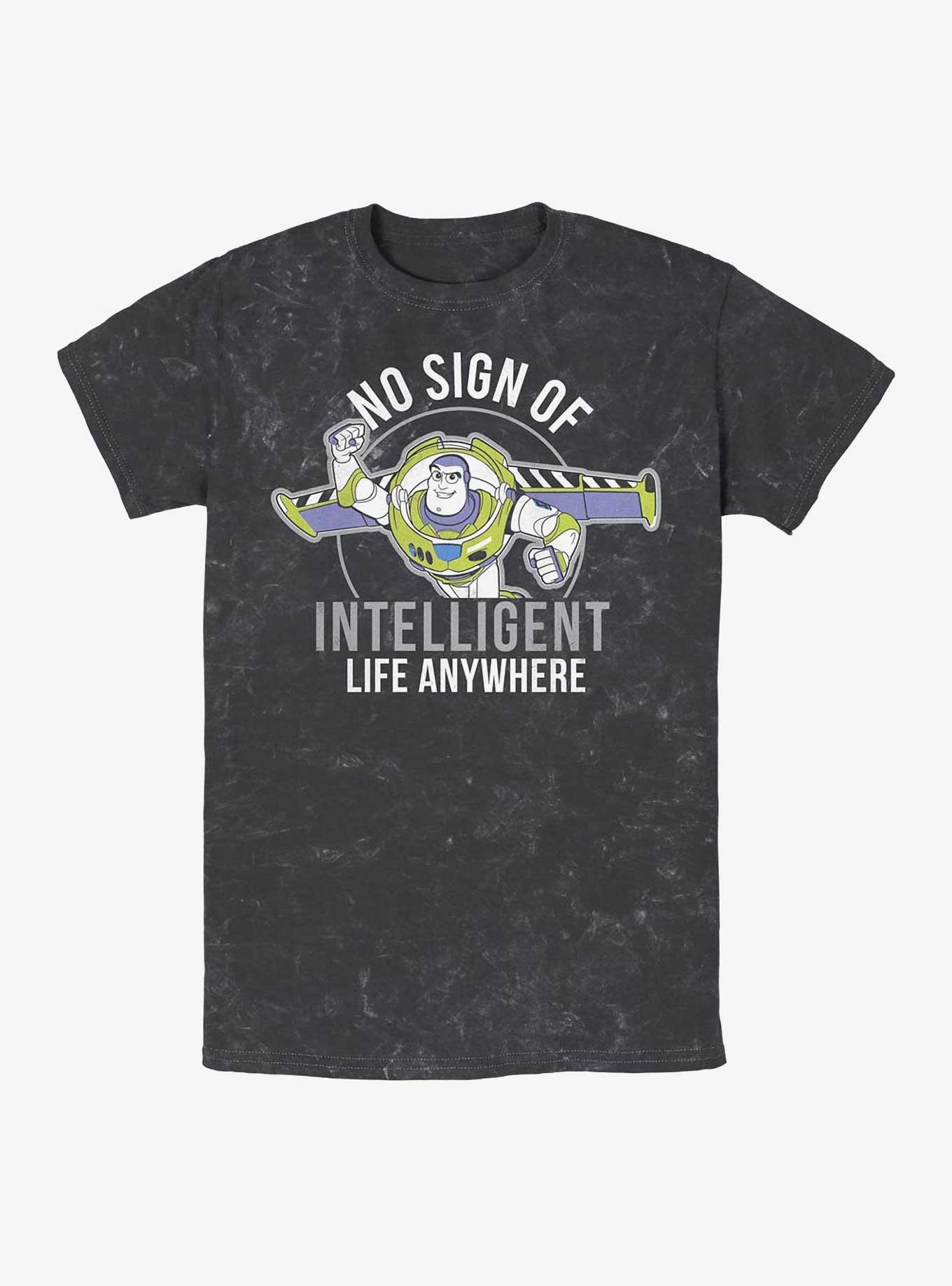 Disney Pixar Toy Story Buzz No Sign Of Life Mineral Wash T-Shirt, BLACK, hi-res