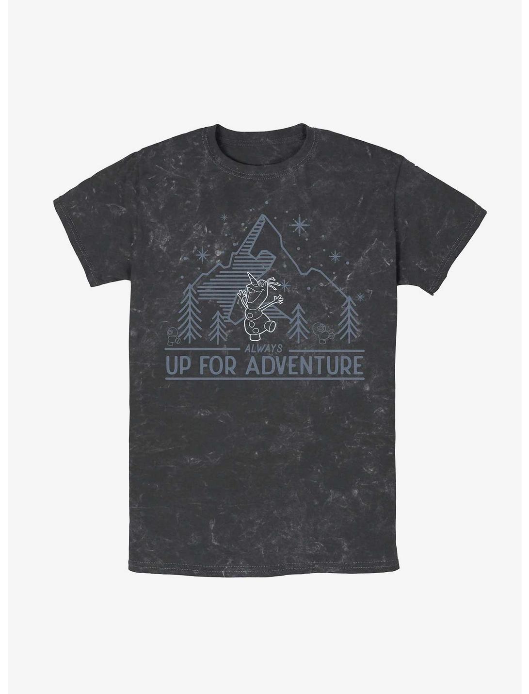 Disney Frozen Olaf Outdoor Adventure Mineral Wash T-Shirt, BLACK, hi-res