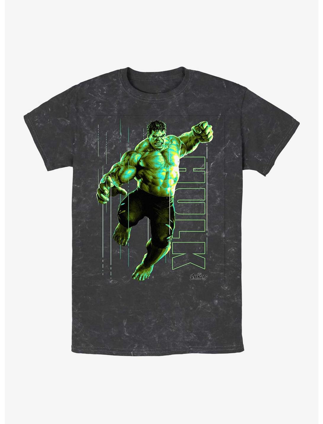 Marvel Incredible Hulk Smash Mineral Wash T-Shirt, BLACK, hi-res