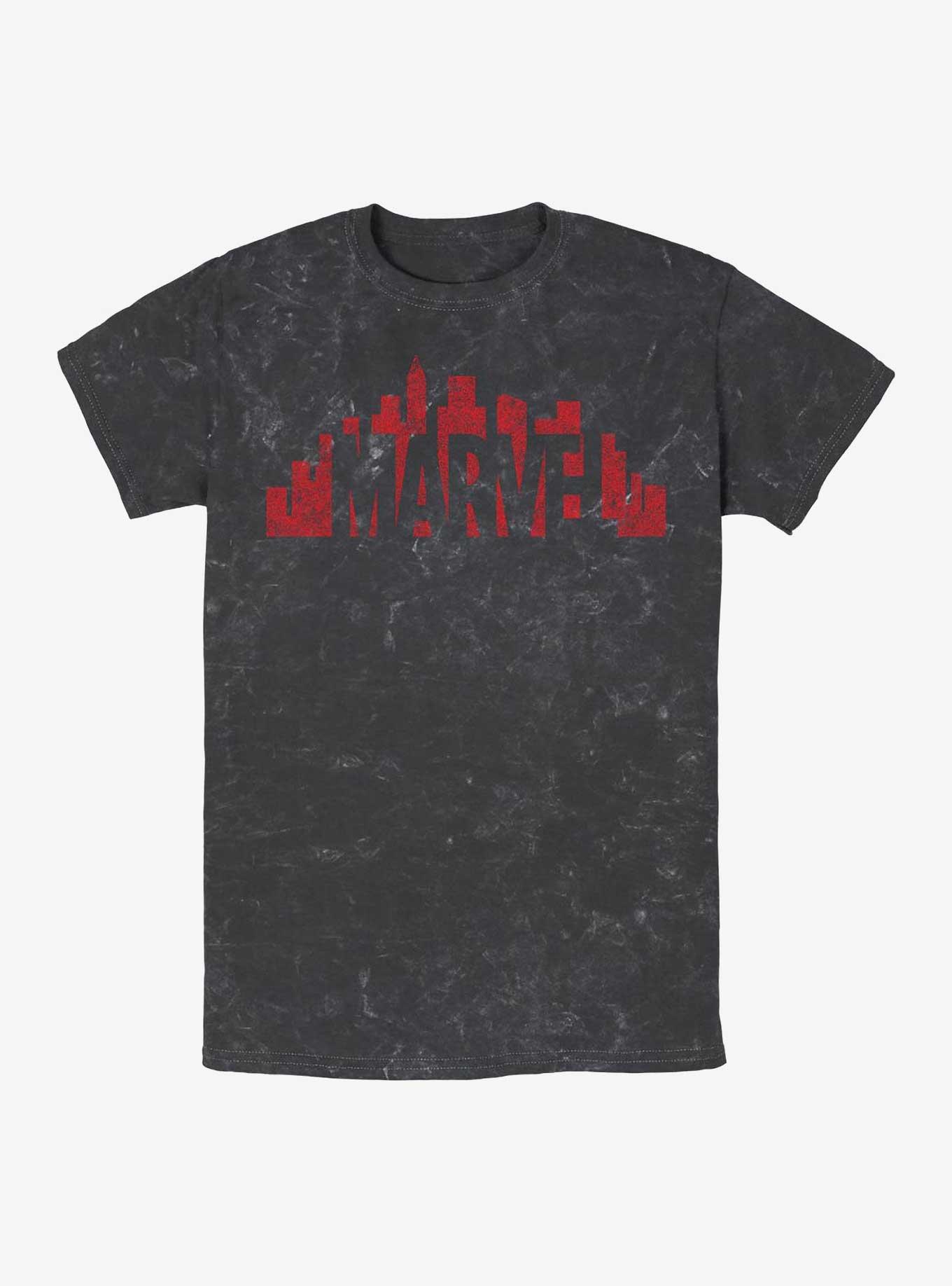 Marvel Skyline Logo Mineral Wash T-Shirt