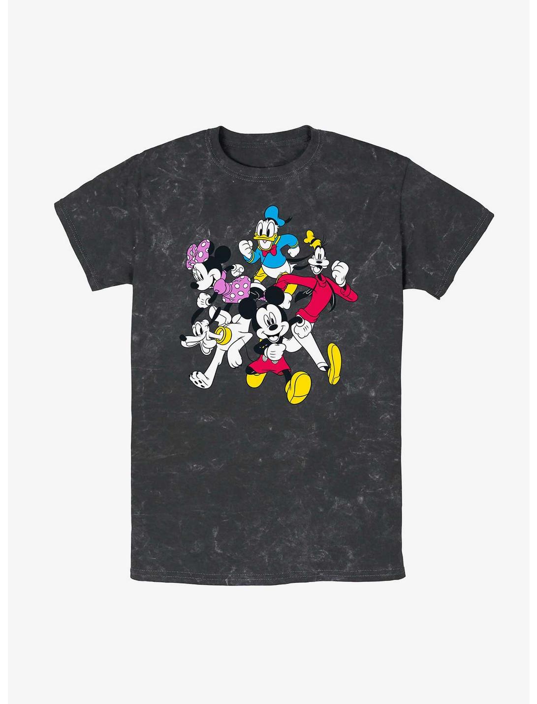 Disney Mickey Mouse & Friends Run Mineral Wash T-Shirt, BLACK, hi-res
