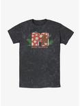 MTV Mushroom TV Mineral Wash T-Shirt, BLACK, hi-res