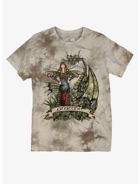 Fairy Dragon Wash Boyfriend Fit Girls T-Shirt By Amy Brown, , hi-res