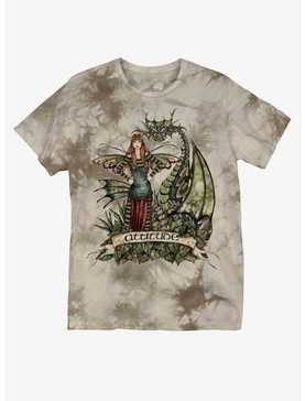 Fairy Dragon Wash Boyfriend Fit Girls T-Shirt By Amy Brown, , hi-res