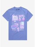Kawaii Gamer Setup Grid Boyfriend Fit Girls T-Shirt, MULTI, hi-res