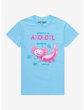 Axolotl Funny Anatomy Boyfriend Fit Girls T-Shirt By LupiMcGinty, , hi-res