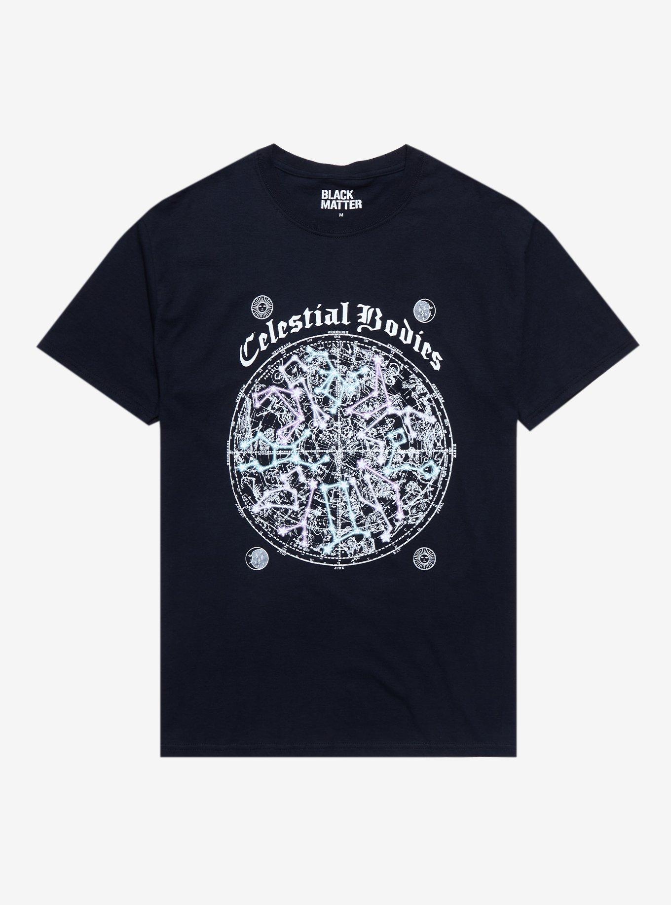 Celestial Bodies Diagram Boyfriend Fit Girls T-Shirt, MULTI, hi-res