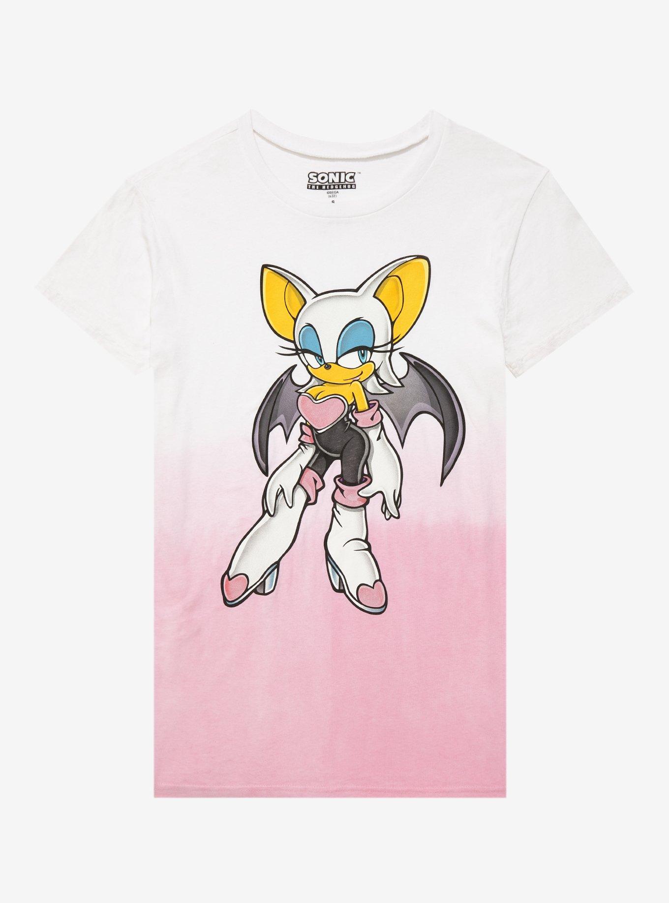 Sonic The Hedgehog Rouge Ombre Boyfriend Fit Girls T Shirt