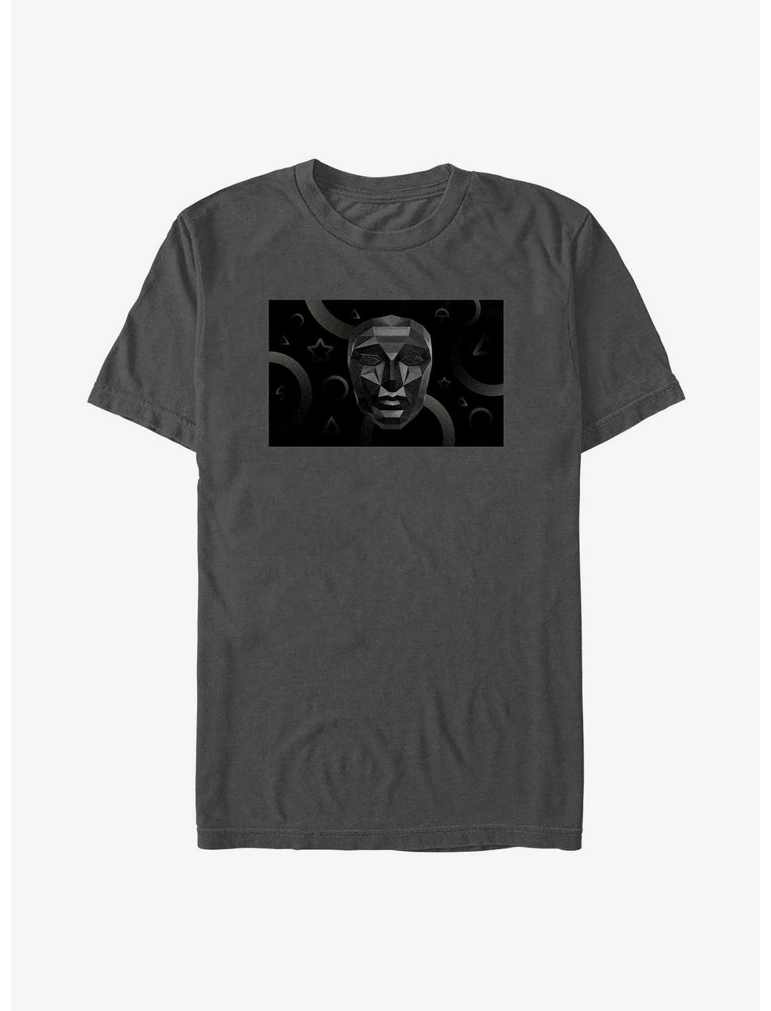 Squid Game Mask And Shapes T-Shirt, CHARCOAL, hi-res
