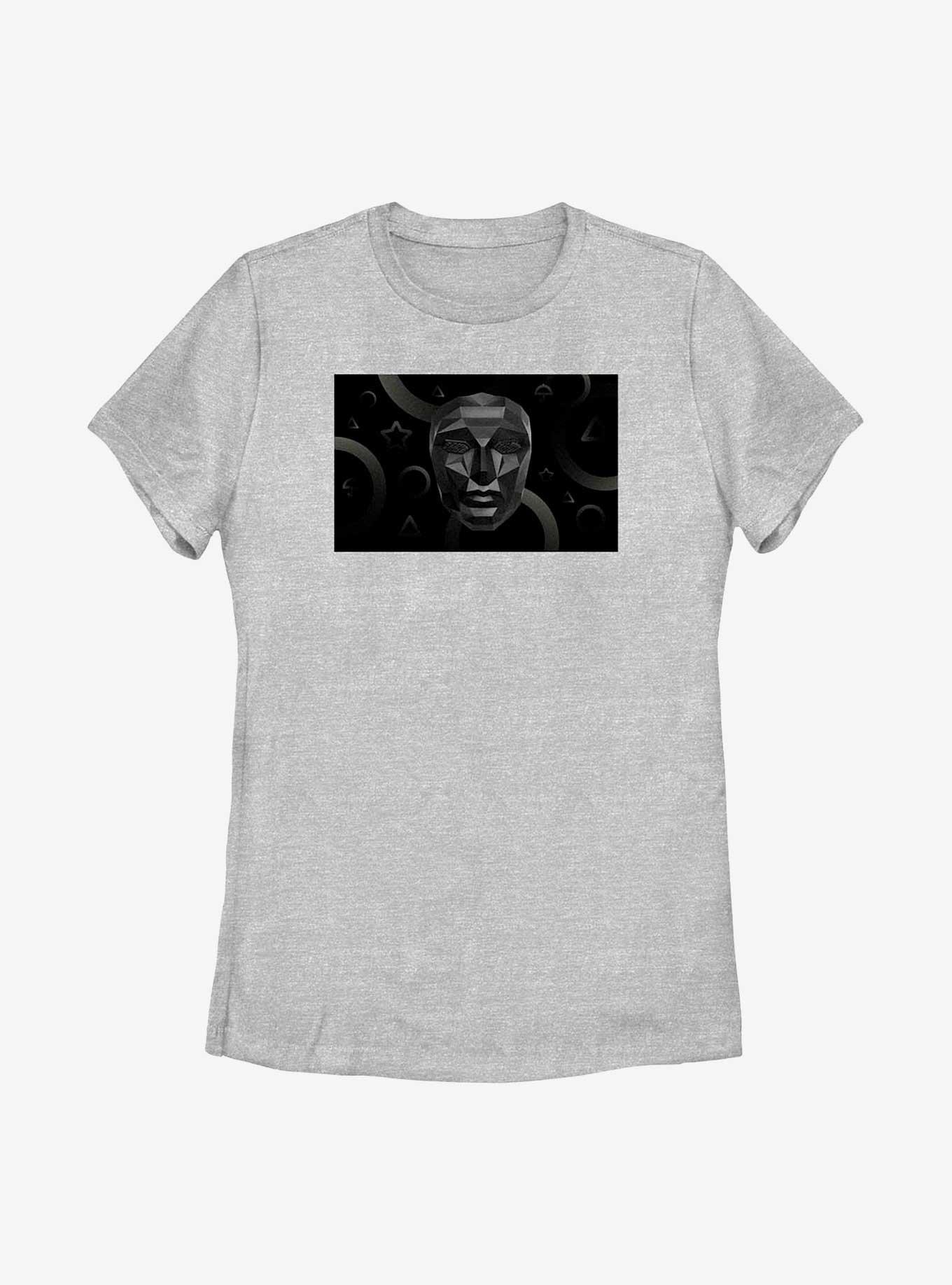 Squid Game Mask And Shapes Womens T-Shirt, ATH HTR, hi-res