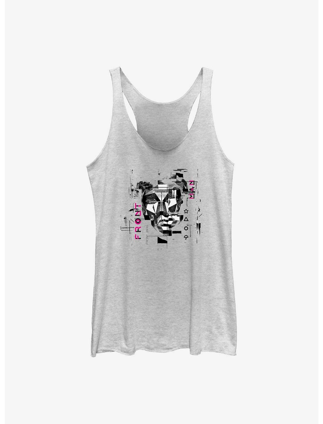 Squid Game Distorted Front Man Womens Tank Top, WHITE HTR, hi-res