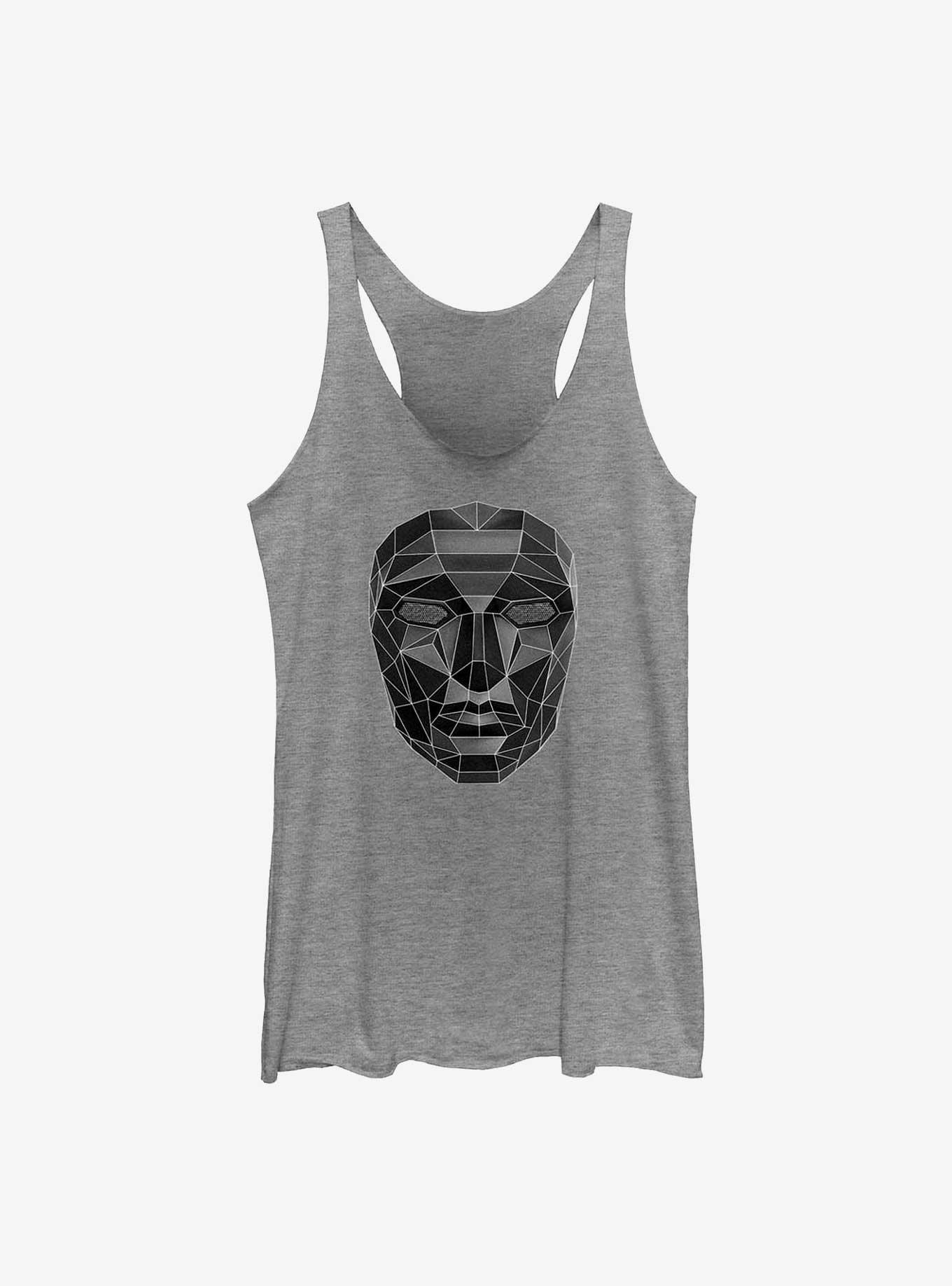 Squid Game Front Man Mask Womens Tank Top, GRAY HTR, hi-res