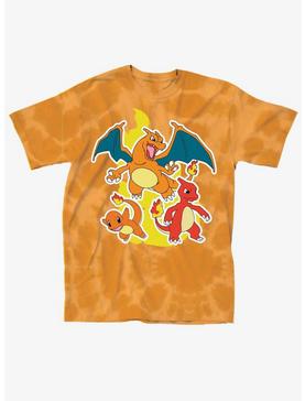 Pokemon Fire Types Tie-Dye Boyfriend Fit Girls T-Shirt, , hi-res