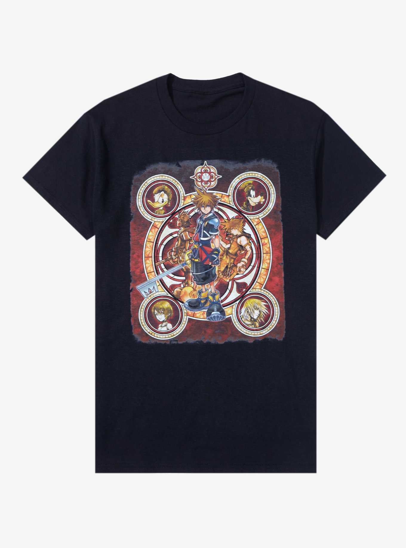 Kingdom Hearts Stained Glass Boyfriend Fit Girls T-Shirt, , hi-res