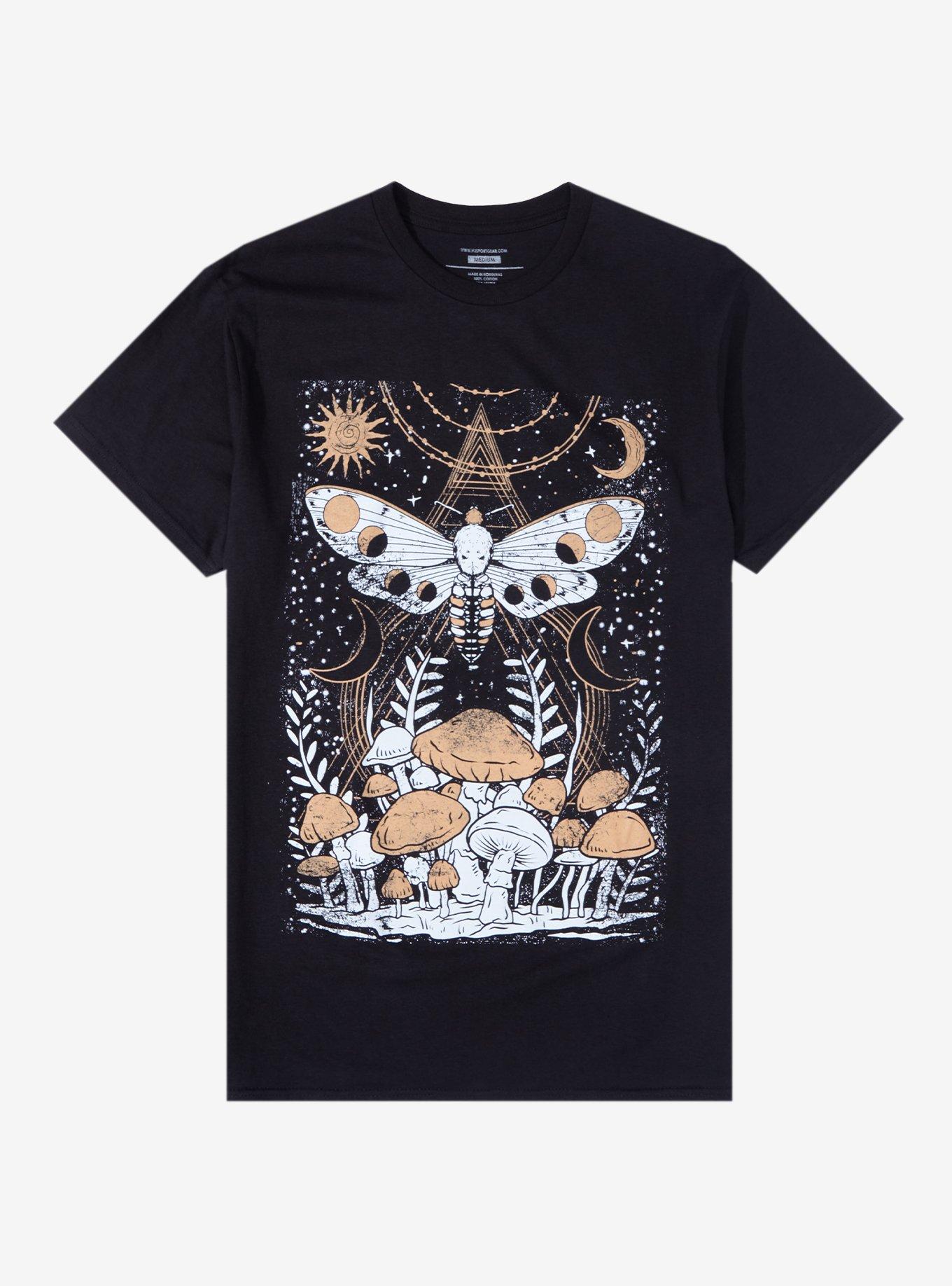 Moths & Mushrooms Boyfriend Fit Girls T-Shirt, MULTI, hi-res