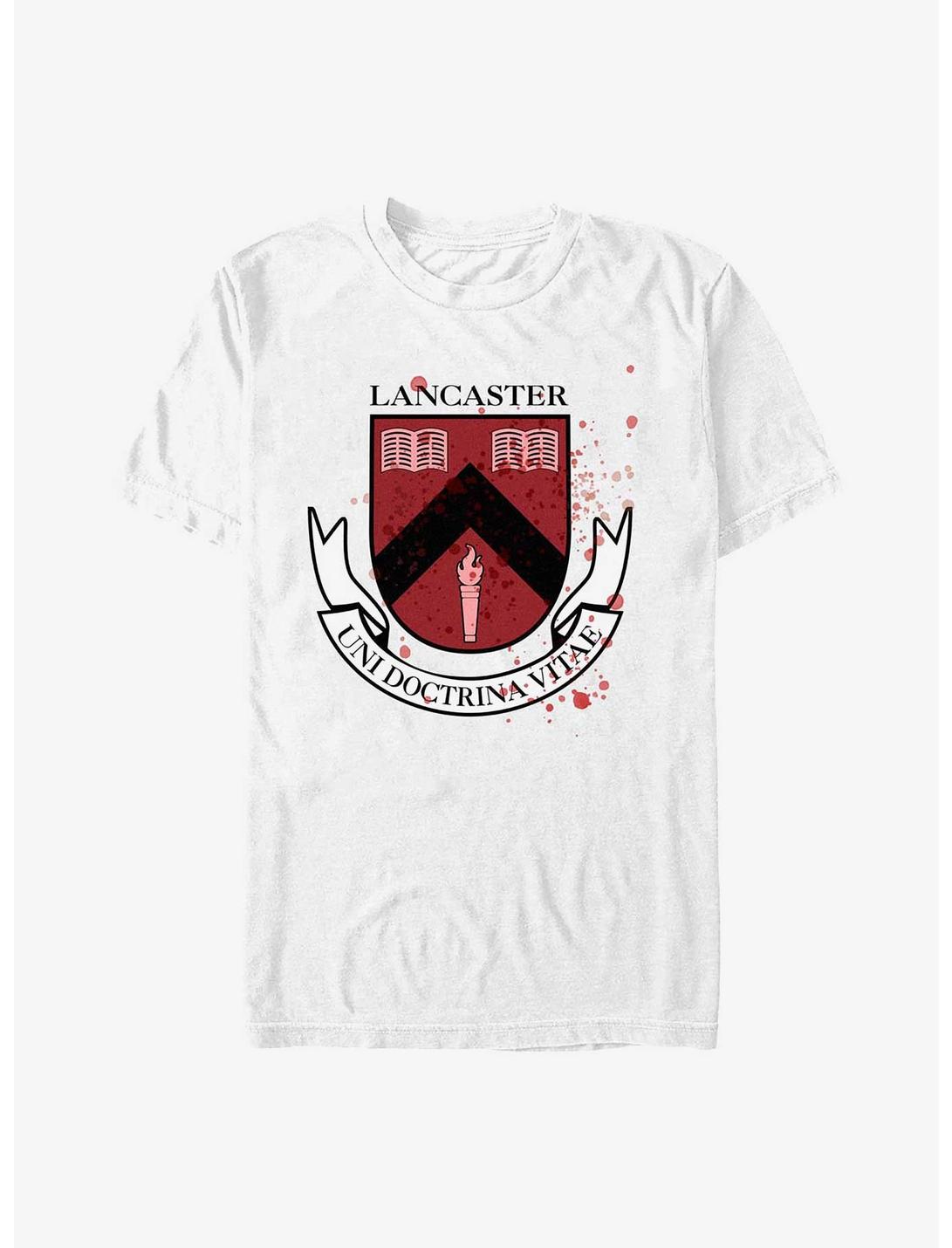 First Kill Blood Splatter Lancaster Crest T-Shirt, WHITE, hi-res