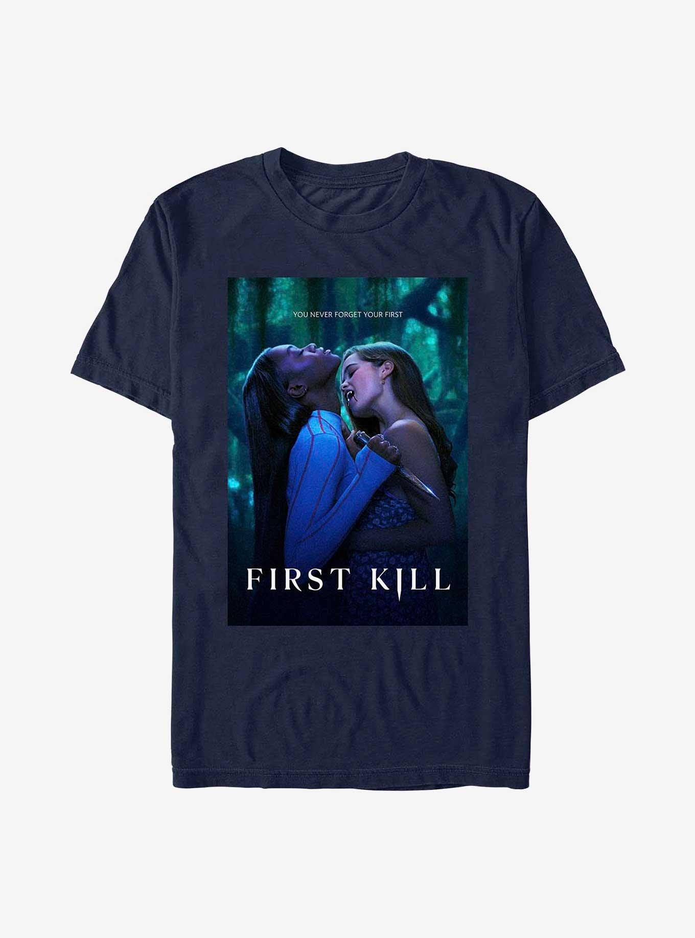 First Kill Forest Bite Juliette & Cal T-Shirt, NAVY, hi-res