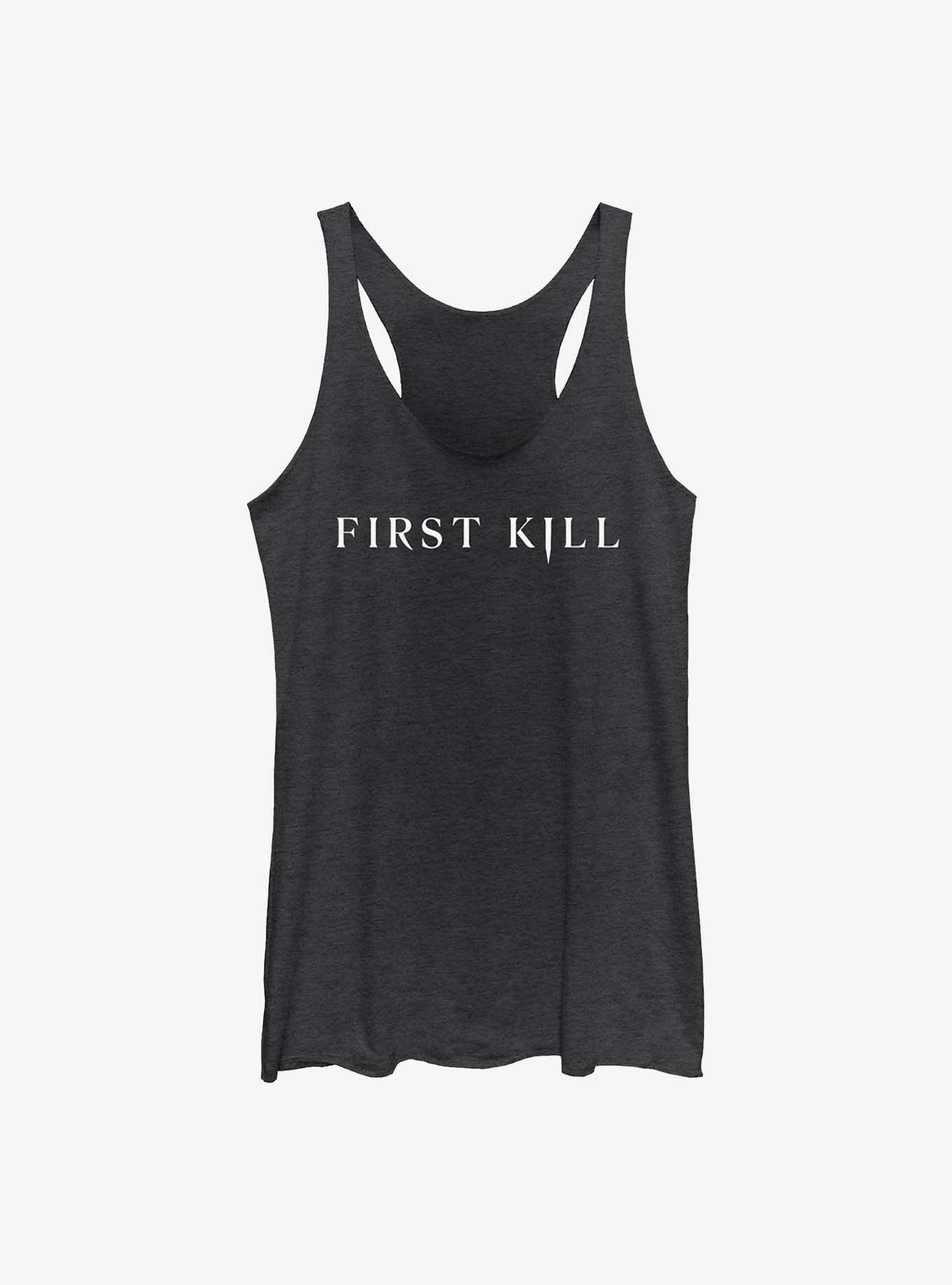 First Kill Logo Womens Tank Top, BLK HTR, hi-res