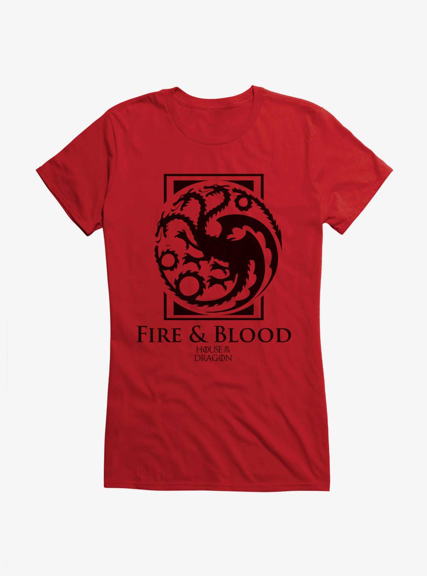 House Of The Dragon House Targaryen Fire And Blood Girls T-Shirt, , hi-res