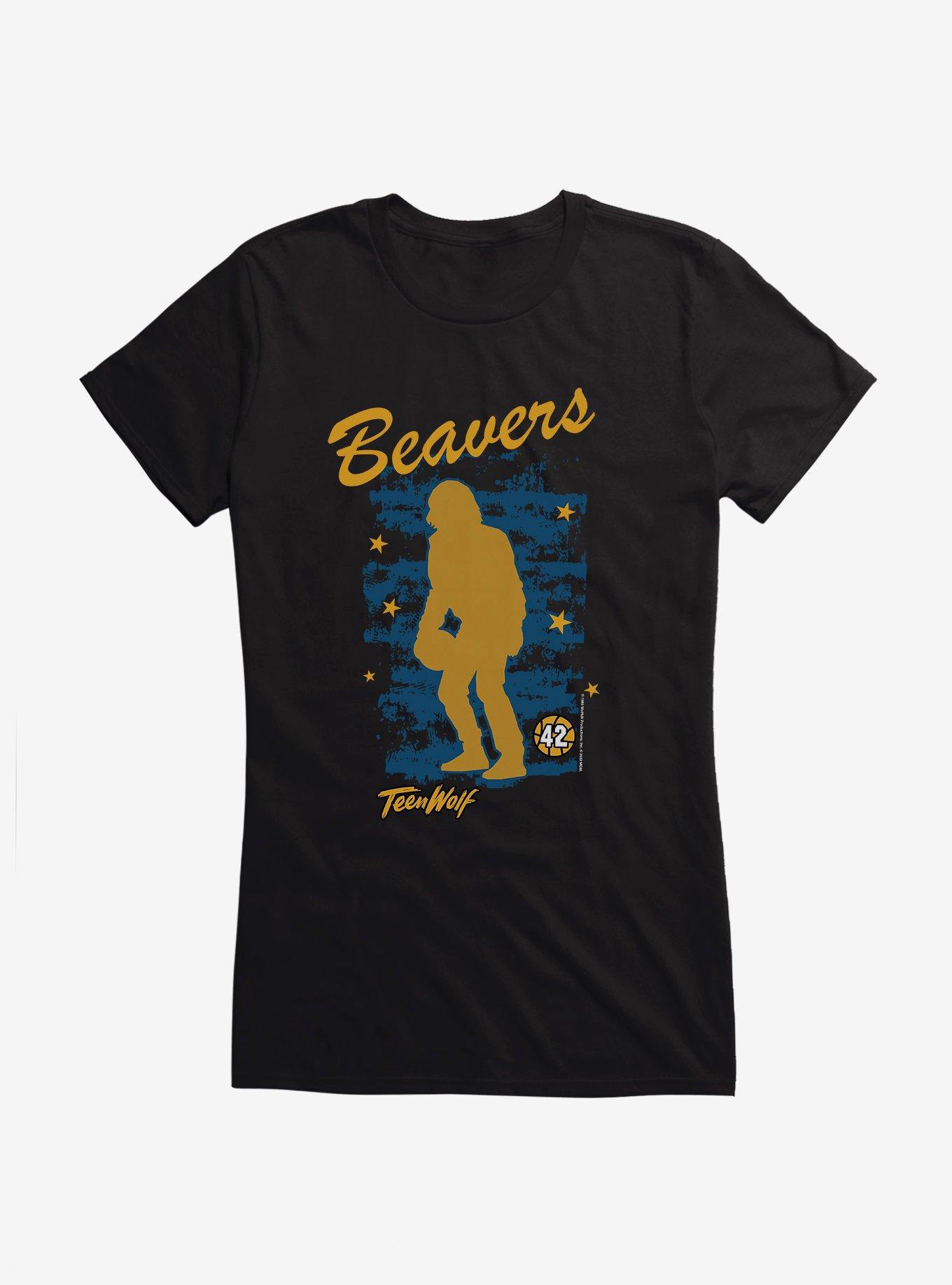Teen Wolf Werewolf Silhouette Girls T-Shirt, BLACK, hi-res