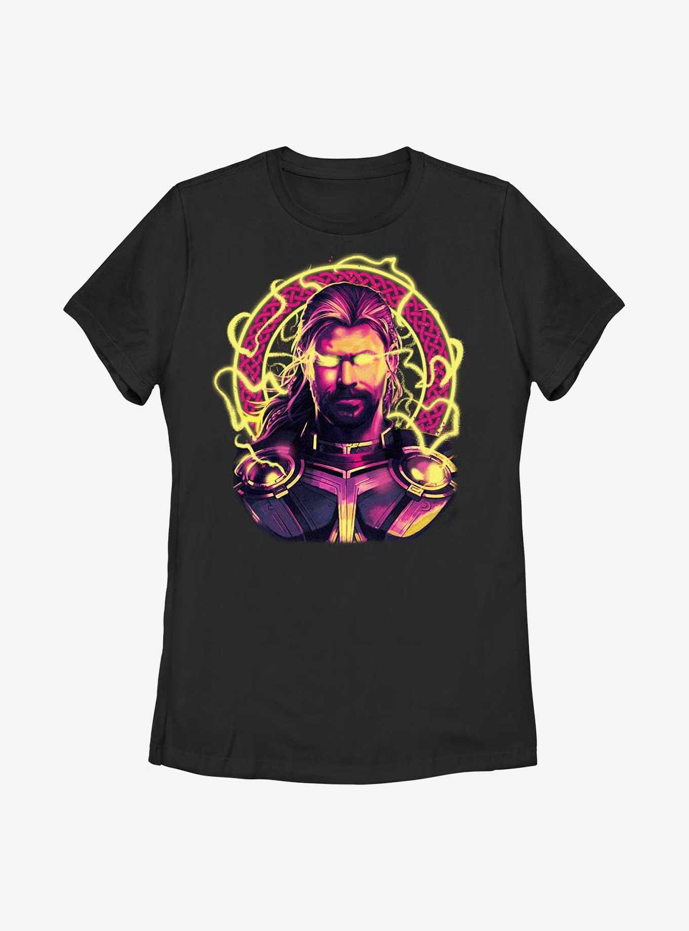 Marvel Thor: Love and Thunder Eyes Of Lightning Womens T-Shirt, BLACK, hi-res