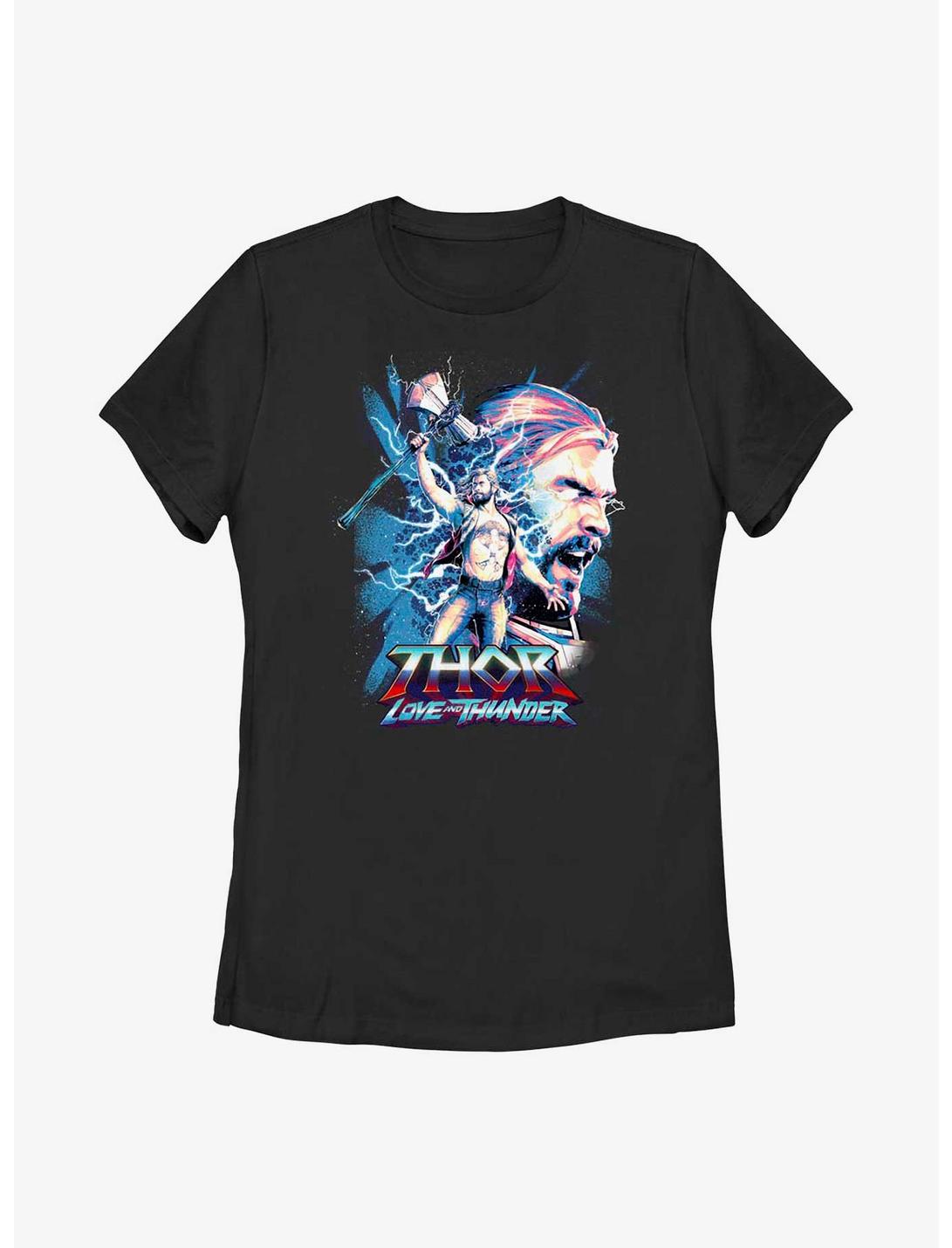 Marvel Thor: Love and Thunder Portrait Thor Womens T-Shirt, BLACK, hi-res