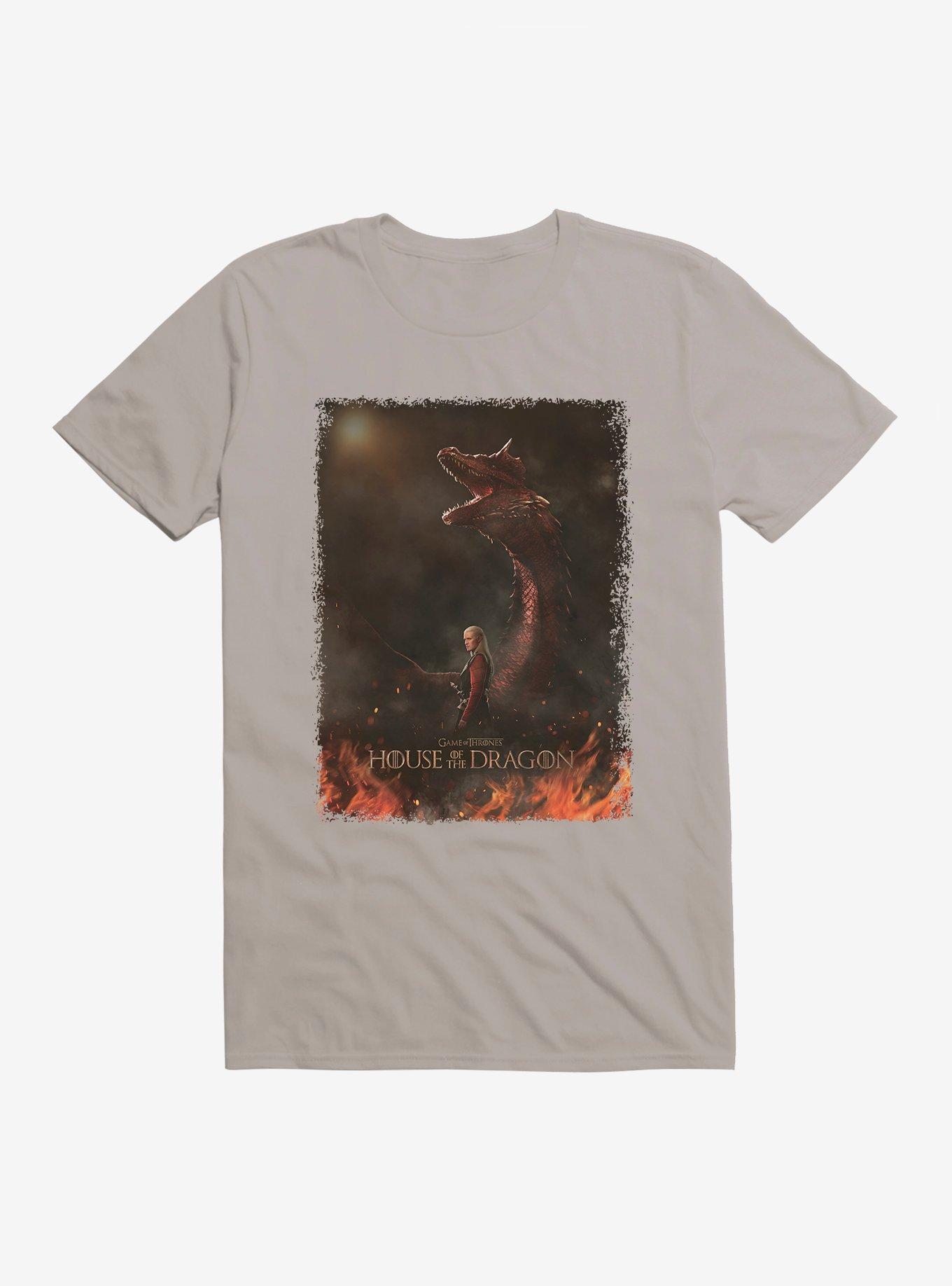 House Of The Dragon Daemon Targaryen Dragonrider T-Shirt, LIGHT GREY, hi-res