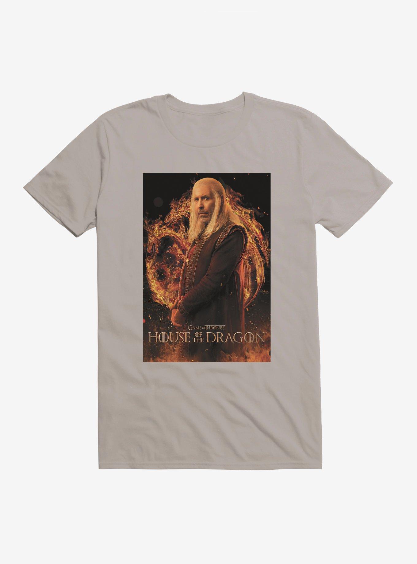 House Of The Dragon Viserys I Targaryen T-Shirt, LIGHT GREY, hi-res