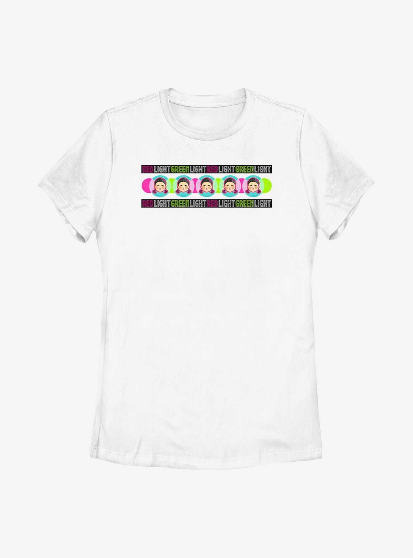 Squid Game Doll Pattern Womens T-Shirt, WHITE, hi-res