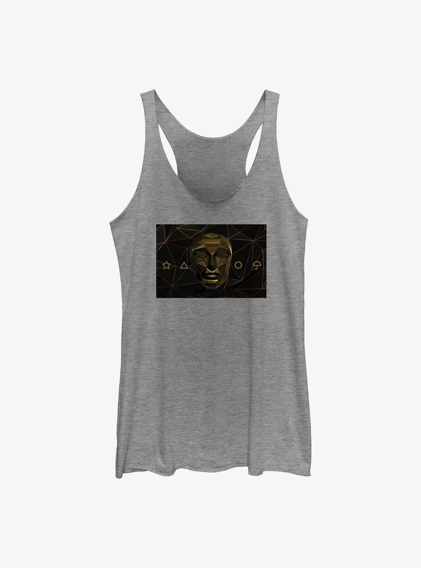 Squid Game Front Man Golden Womens Tank Top, GRAY HTR, hi-res
