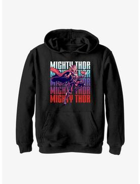 Marvel Thor: Love and Thunder Mighty Thor Text Stack Youth Hoodie, , hi-res