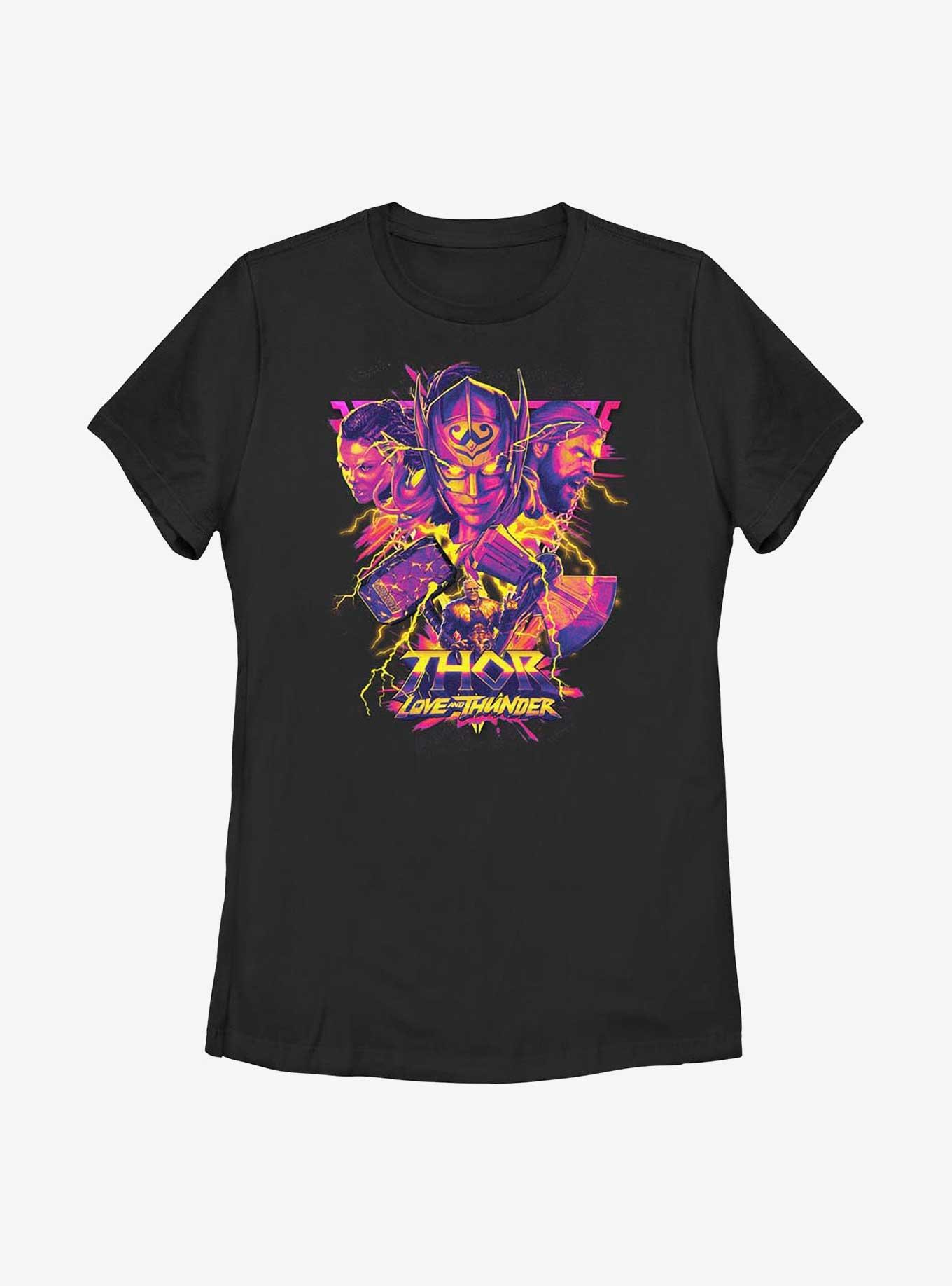 Marvel Thor: Love and Thunder Group Womens T-Shirt, BLACK, hi-res
