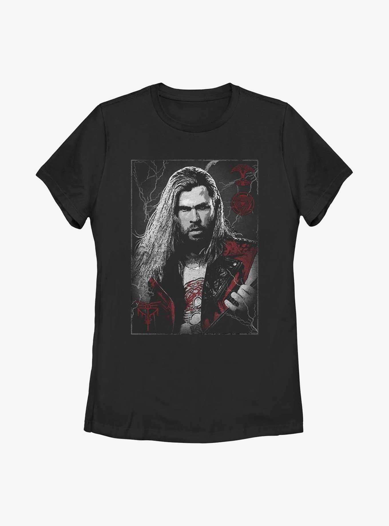 Marvel Thor: Love and Thunder Metalhead Thor Womens T-Shirt, BLACK, hi-res