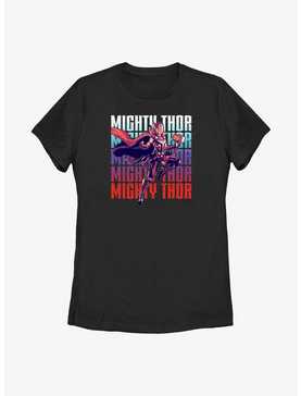 Marvel Thor: Love and Thunder Mighty Thor Text Stack Womens T-Shirt, , hi-res
