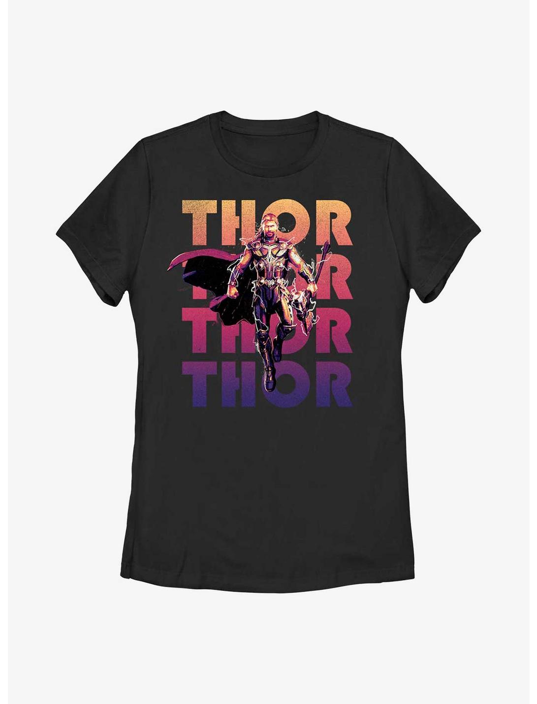 Marvel Thor: Love and Thunder Thor Text Stack Womens T-Shirt, BLACK, hi-res