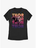 Marvel Thor: Love and Thunder Thor Text Stack Womens T-Shirt, BLACK, hi-res