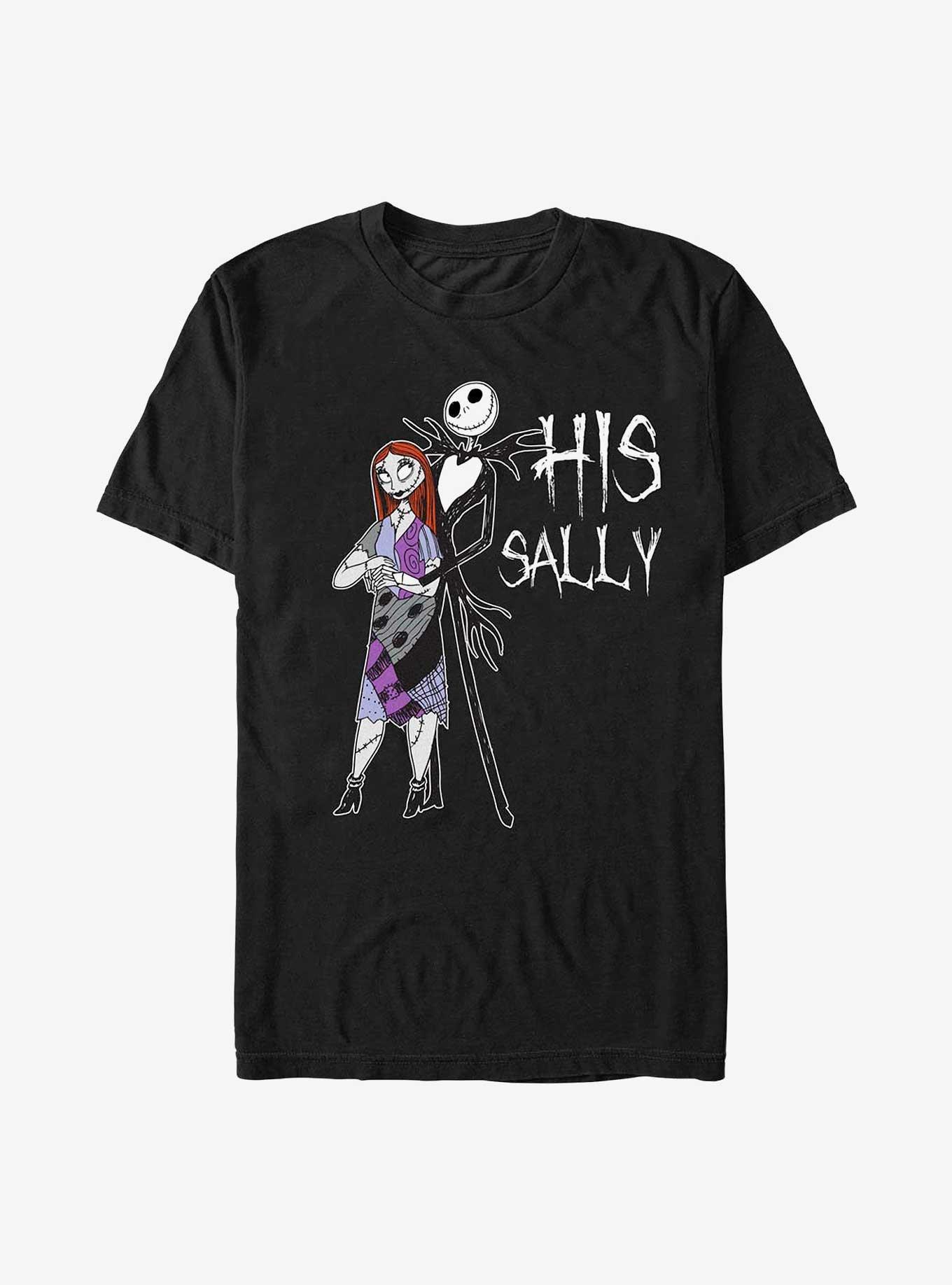 Disney The Nightmare Before Christmas His Sally T-Shirt, BLACK, hi-res