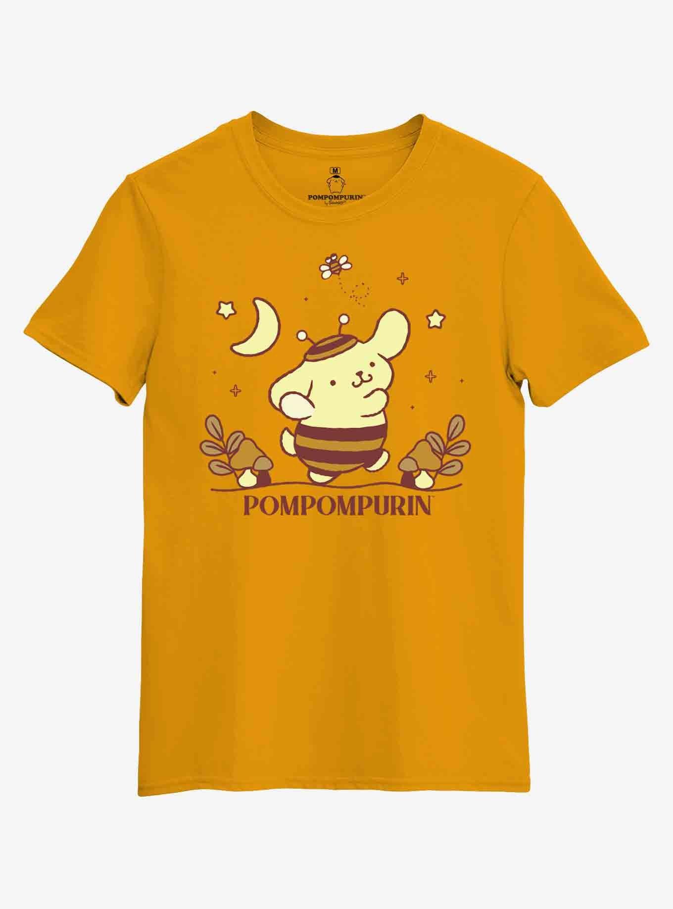 Pompompurin Bee Boyfriend Fit Girls T-Shirt, MULTI, hi-res