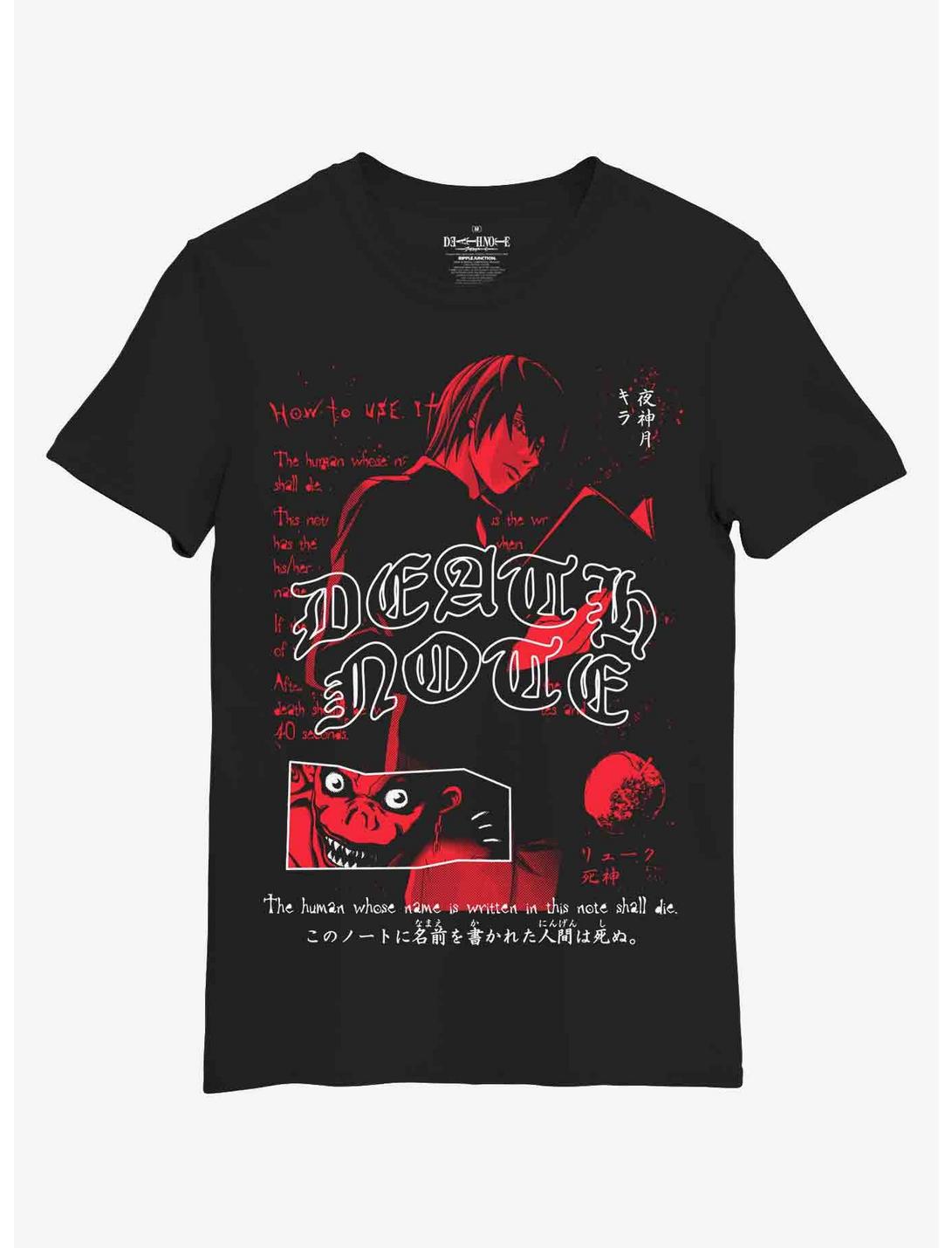 Death Note Red Collage Boyfriend Fit Girls T-Shirt, MULTI, hi-res