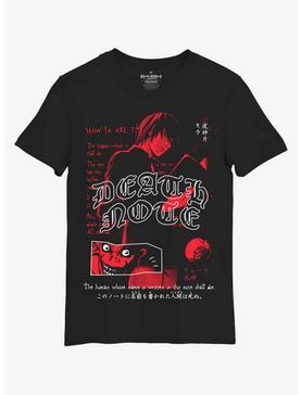 Plus Size Death Note Red Collage Boyfriend Fit Girls T-Shirt, , hi-res