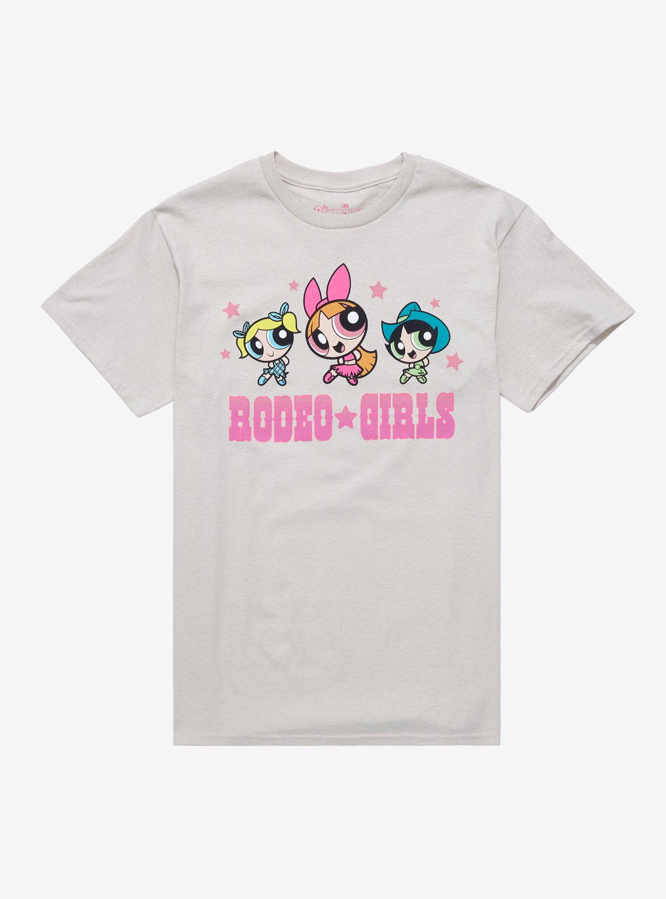 The Powerpuff Girls Rodeo Cowgirls Boyfriend Fit Girls T-Shirt, MULTI, hi-res