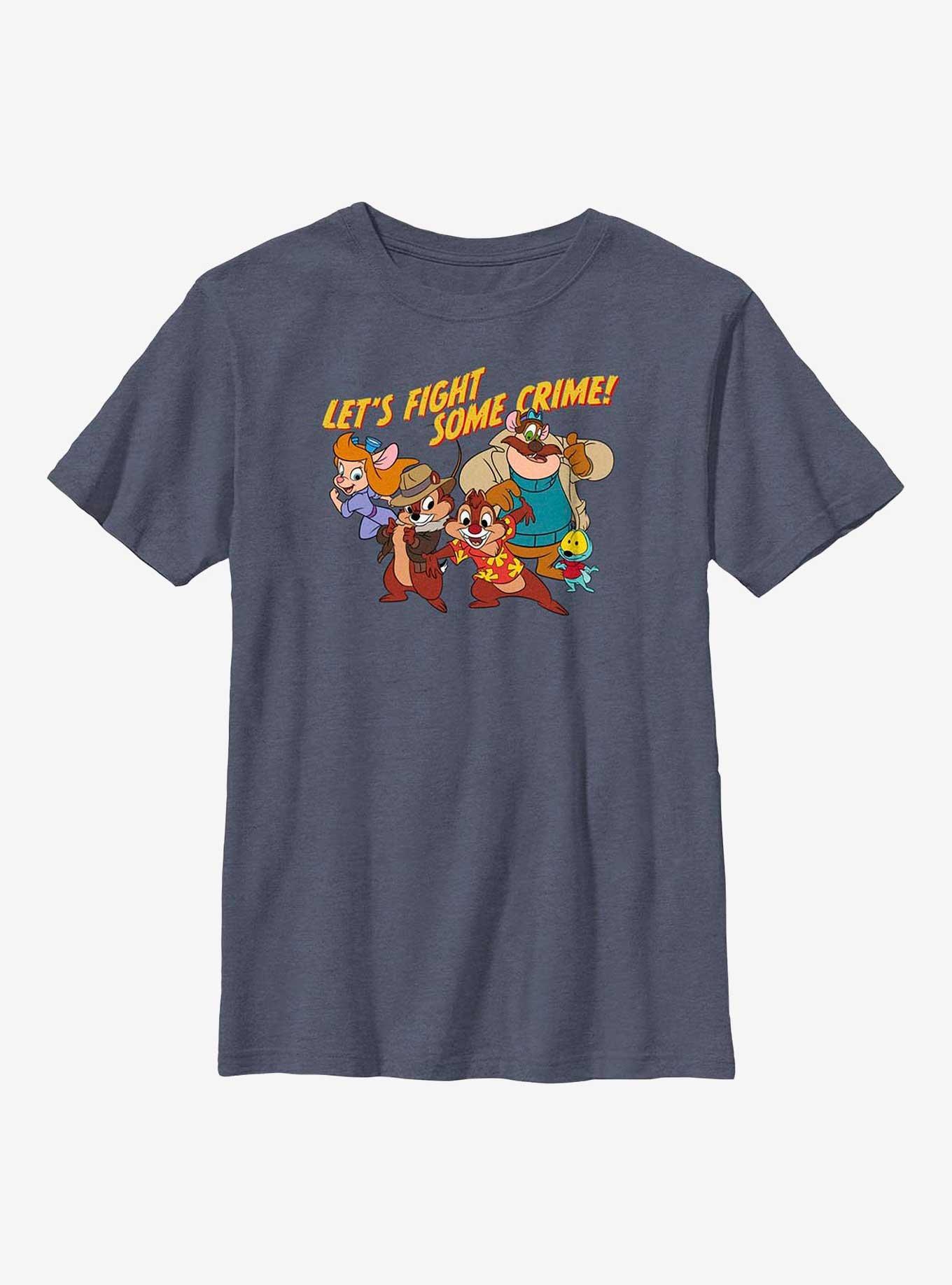 Disney Chip 'n Dale Fight Some Crime Youth T-Shirt, NAVY HTR, hi-res