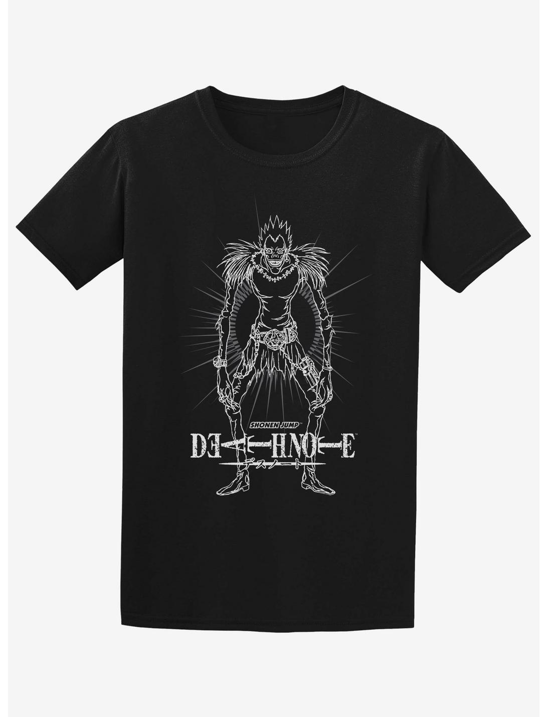 Death Note Ryuk Outline Boyfriend Fit Girls T-Shirt, MULTI, hi-res