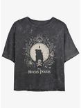 Disney Hocus Pocus Black Flame Mineral Wash Girls Crop T-Shirt, BLACK, hi-res