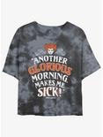 Disney Hocus Pocus Winnie Another Glorious Morning Tie-Dye Girls Crop T-Shirt, BLKCHAR, hi-res