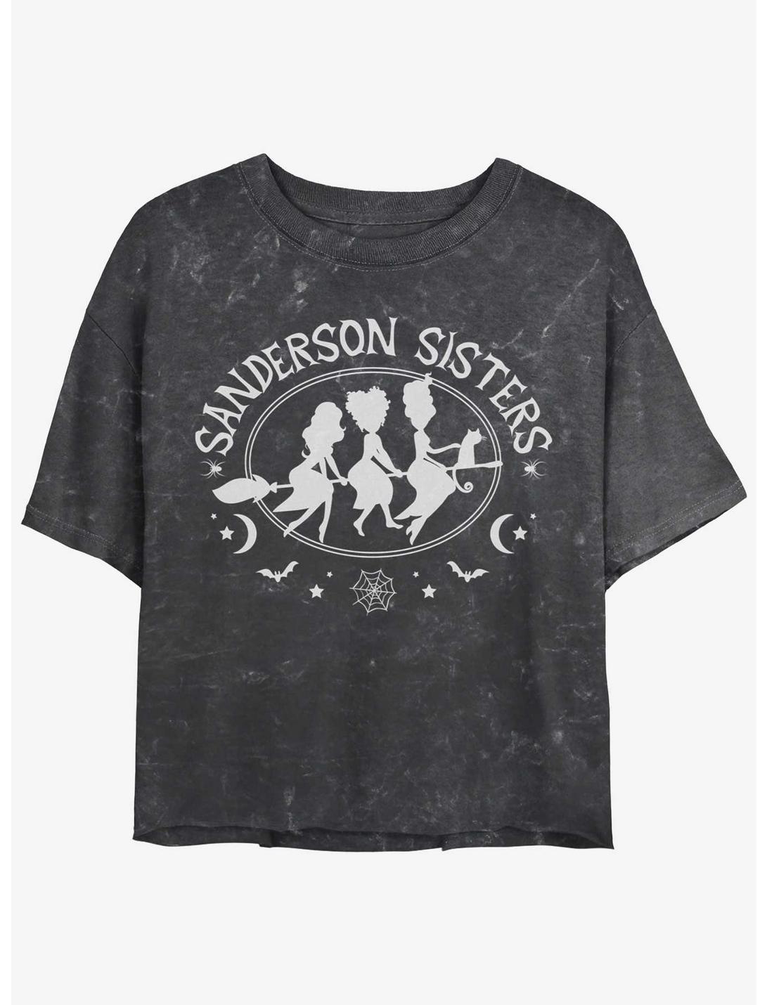Disney Hocus Pocus Sanderson Bed and Breakfast Mineral Wash Girls Crop T-Shirt, BLACK, hi-res