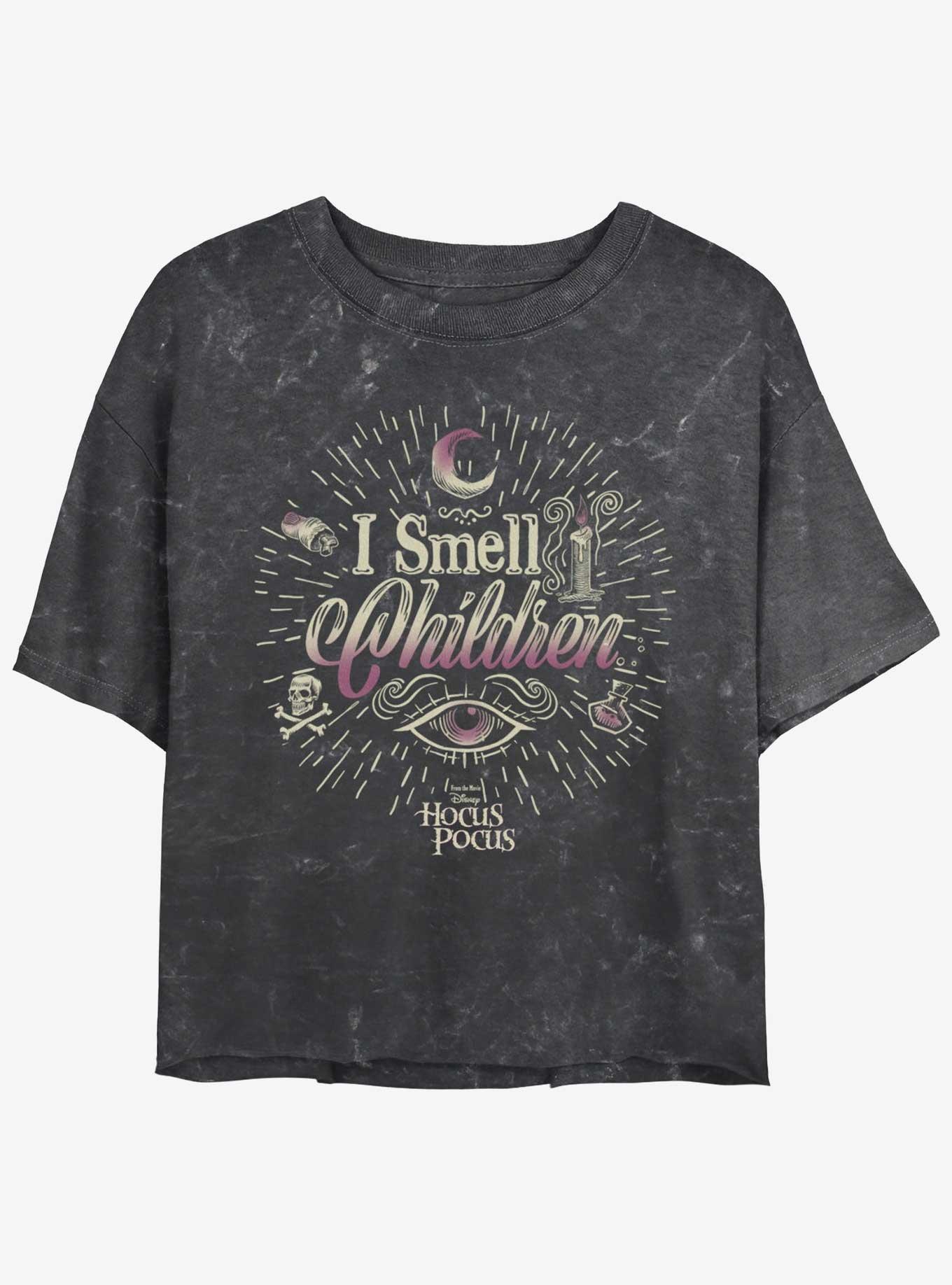 Disney Hocus Pocus I Smell Children Mineral Wash Girls Crop T-Shirt, , hi-res