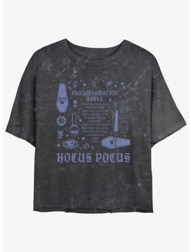 Disney Hocus Pocus Transformation Spell Lyrics Mineral Wash Girls Crop T-Shirt, , hi-res