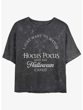 Disney Hocus Pocus Watch Hocus Pocus and Eat Candy Mineral Wash Girls Crop T-Shirt, , hi-res